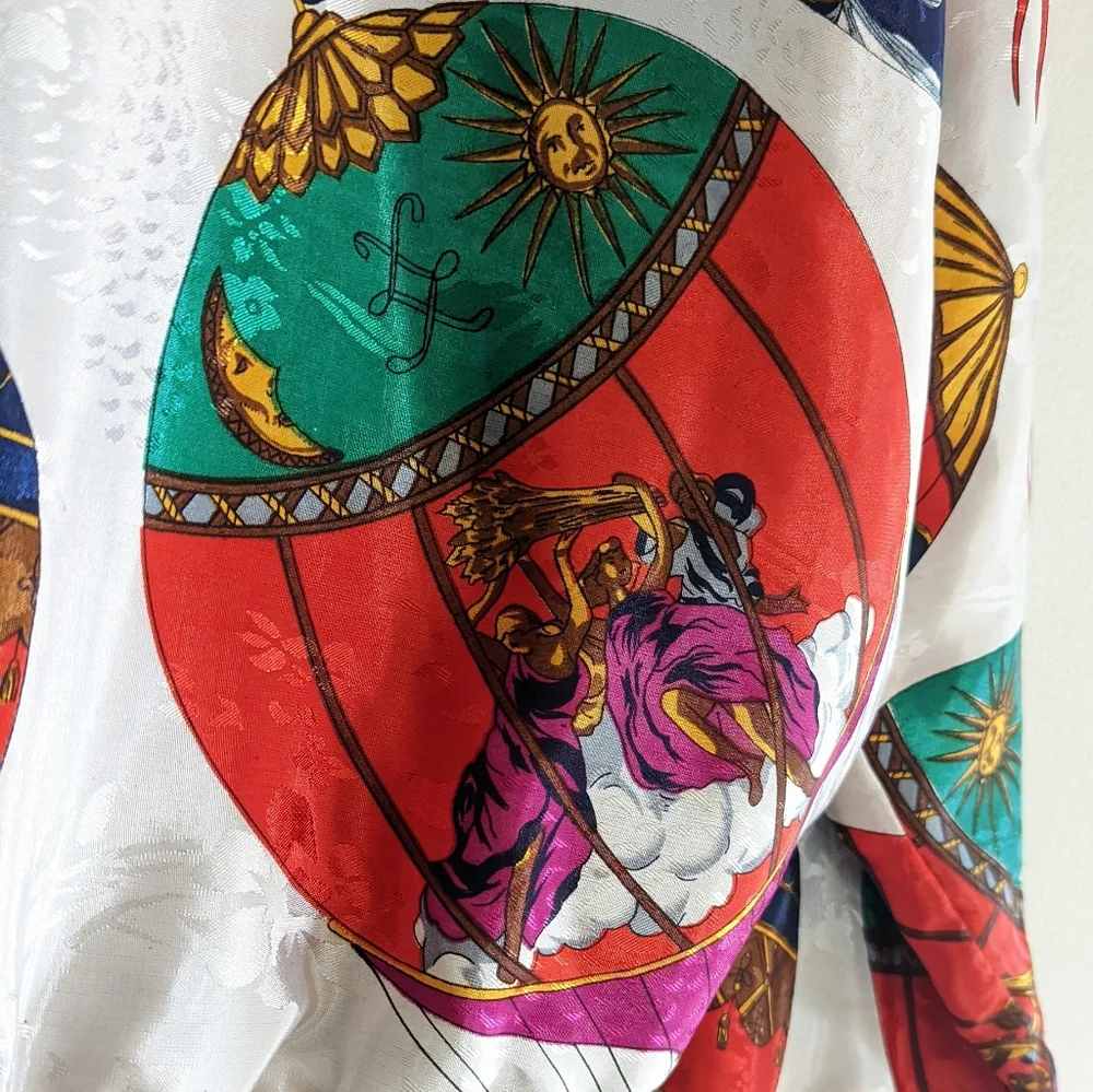 Picasso | Vintage | 90s Reversible Zip Front Satin Bomber Jacket Streetwear - Picture 13 of 13